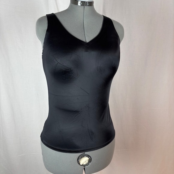 FLEXEES‎ Black V-Neck Sleeveless Tank Top Shapewear Style Women's Size 2X - Picture 2 of 10